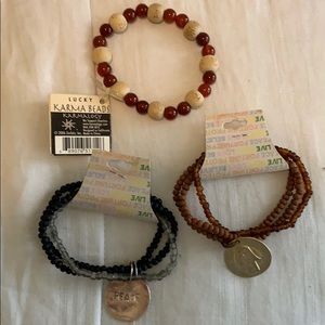 3 karma beads bracelets